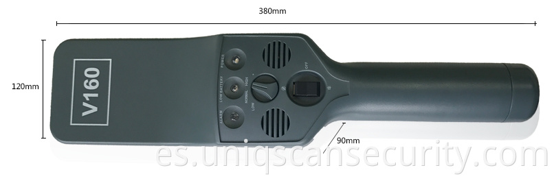 Detector de metales de mano de alta sensibilidad UNIQSCAN V160 para detectores de seguridad de alta calidad